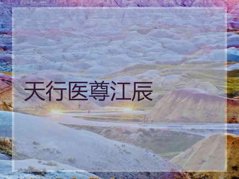 天行医尊江辰