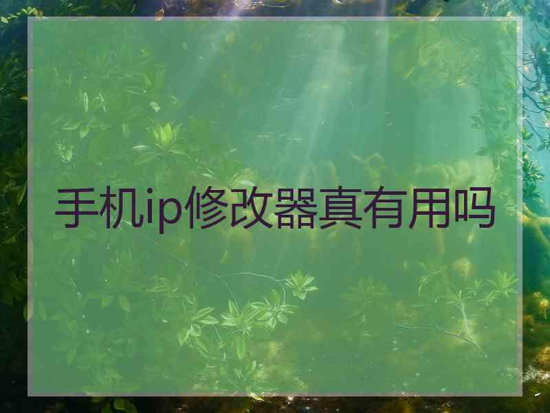 手机ip修改器真有用吗