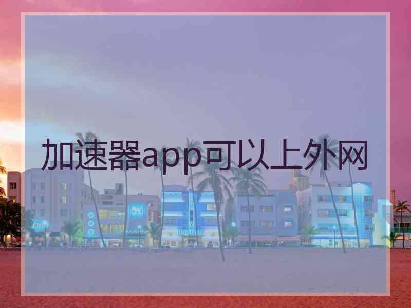 加速器app可以上外网