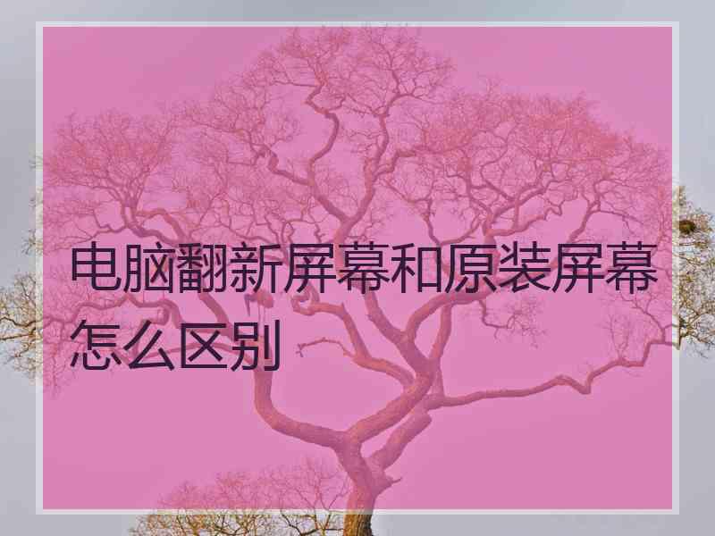 电脑翻新屏幕和原装屏幕怎么区别