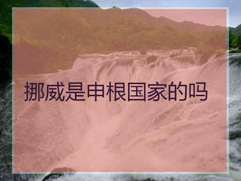 挪威是申根国家的吗
