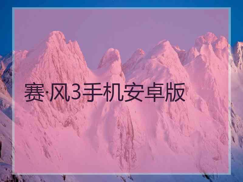 赛·风3手机安卓版