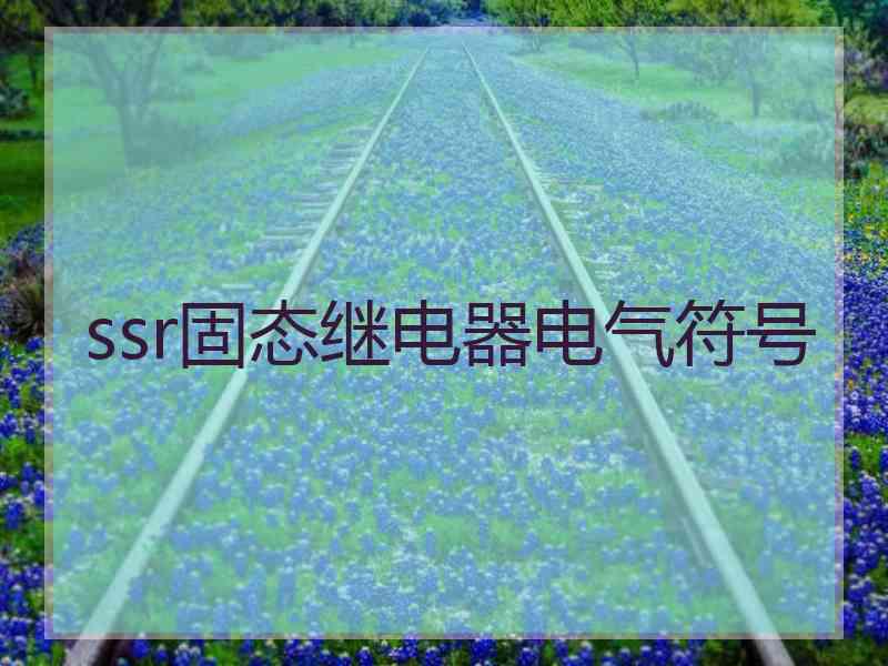 ssr固态继电器电气符号