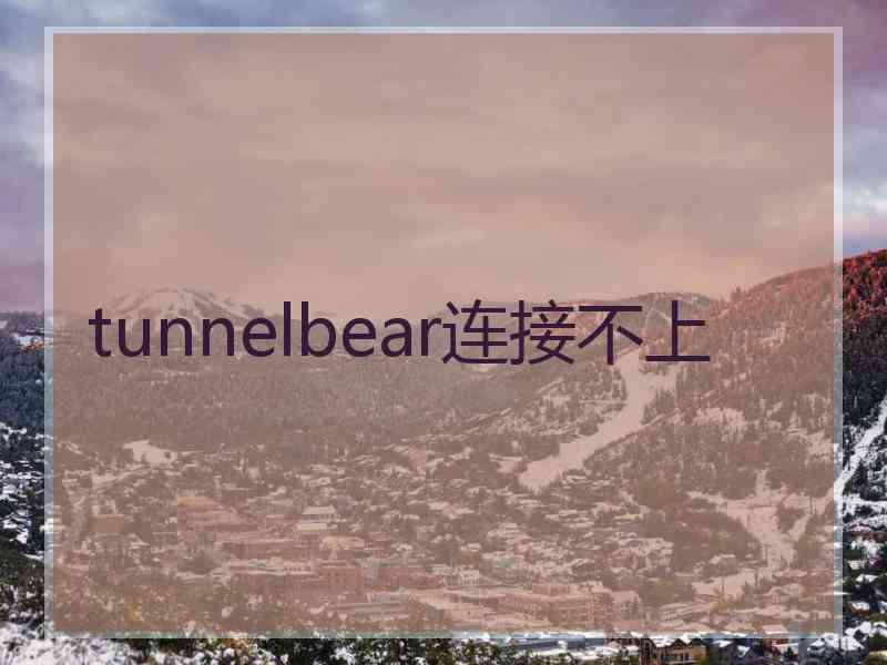 tunnelbear连接不上