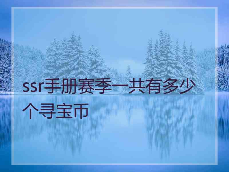 ssr手册赛季一共有多少个寻宝币