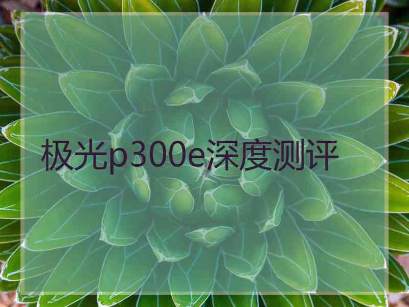 极光p300e深度测评