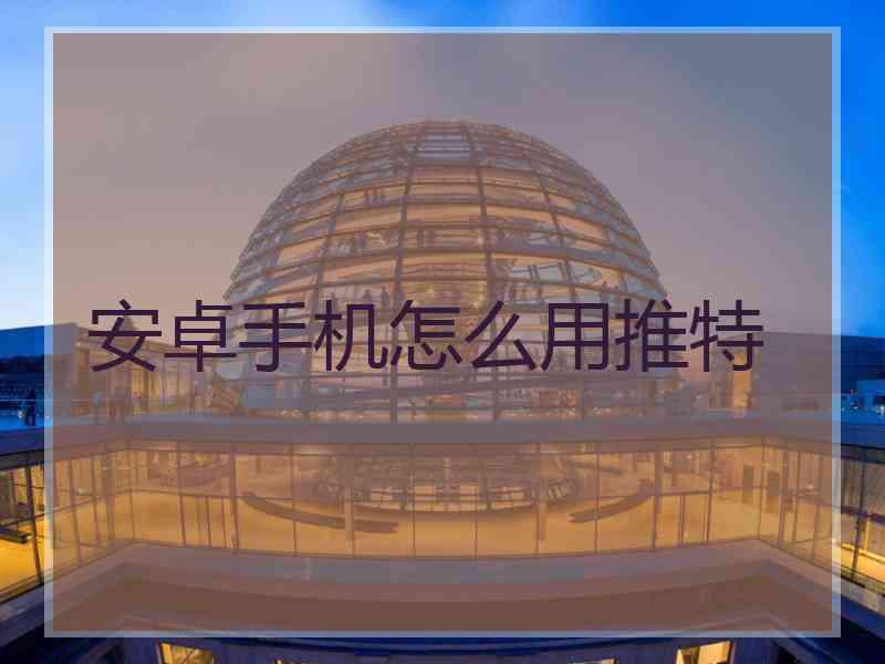 安卓手机怎么用推特
