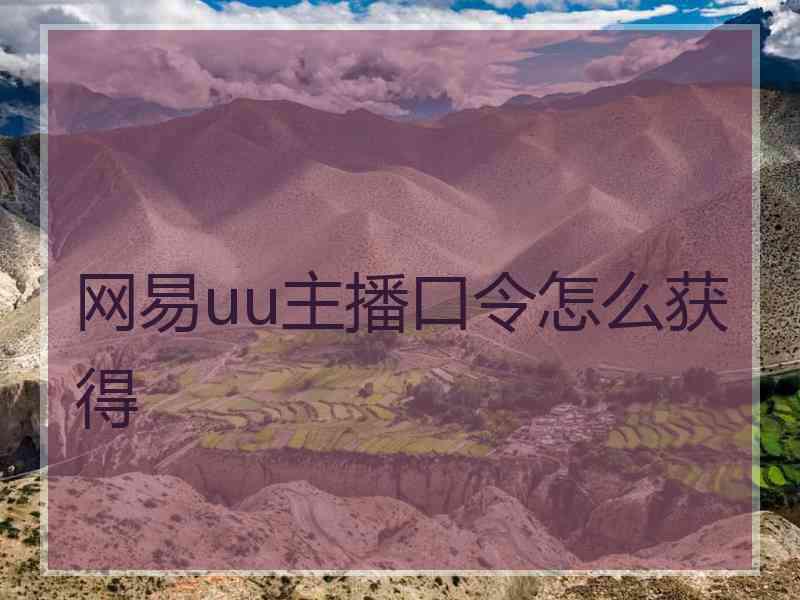 网易uu主播口令怎么获得