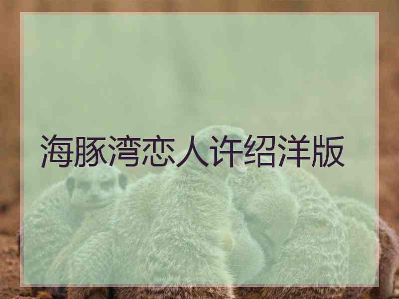 海豚湾恋人许绍洋版