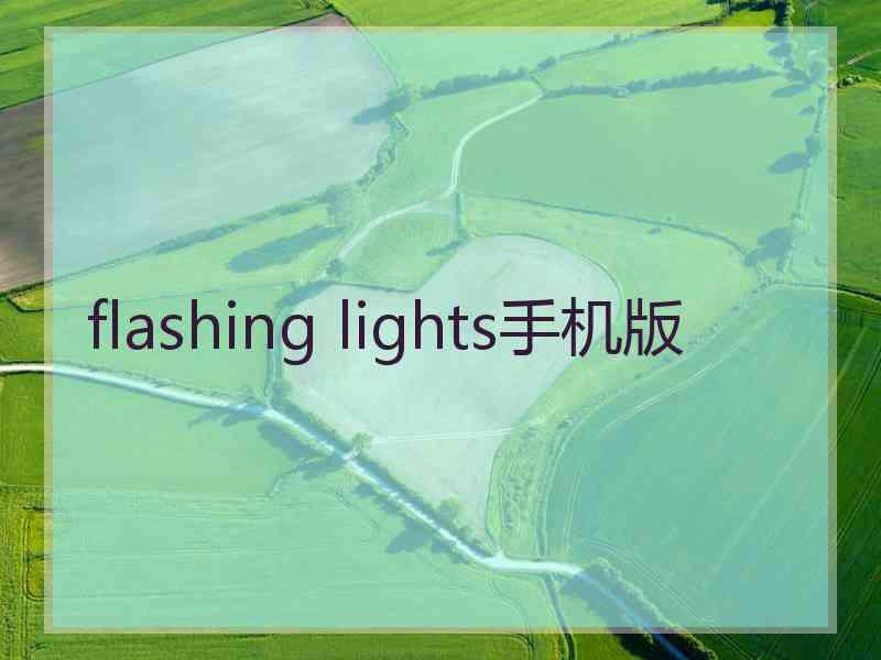 flashing lights手机版