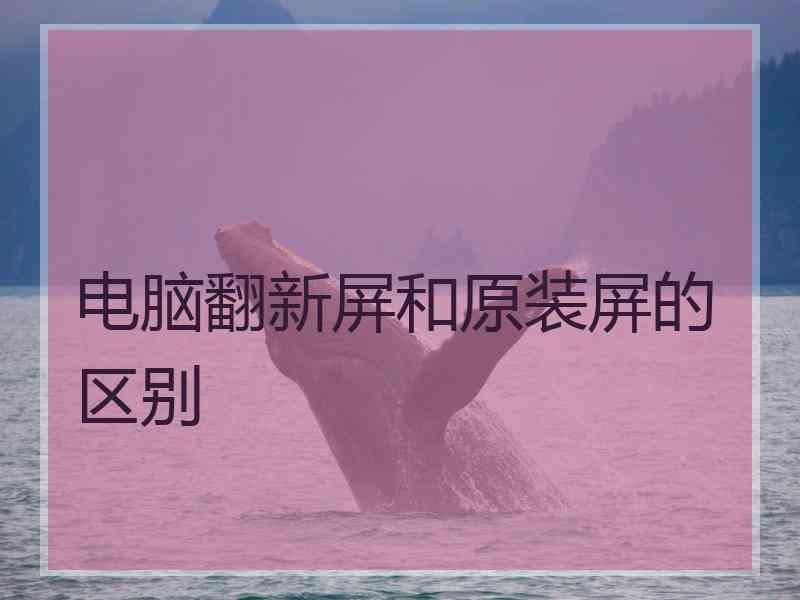 电脑翻新屏和原装屏的区别