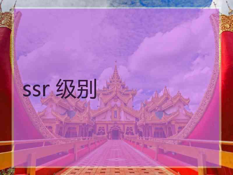 ssr 级别