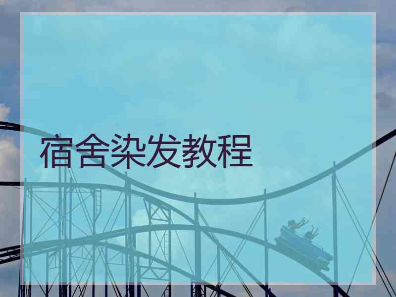 宿舍染发教程