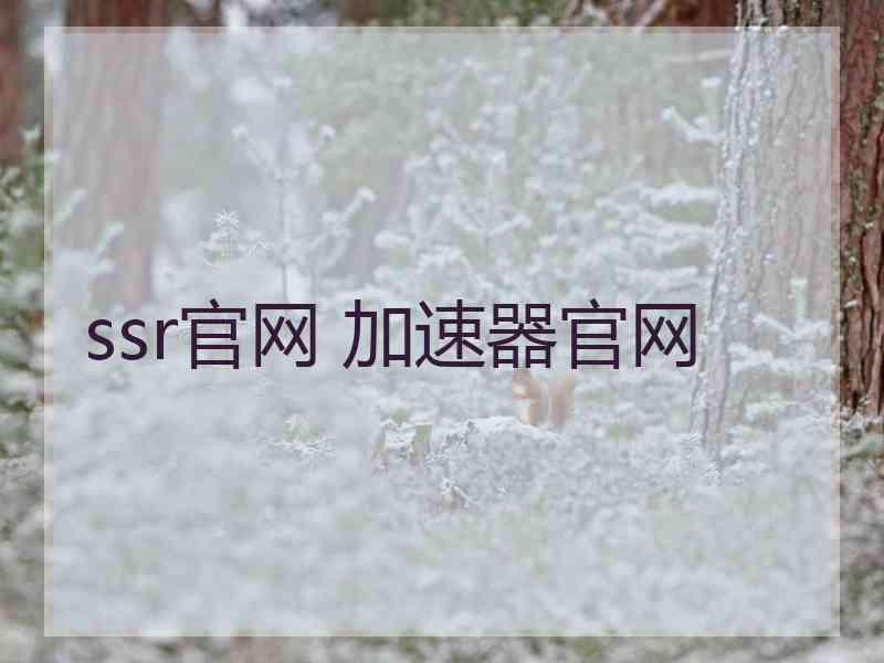 ssr官网 加速器官网