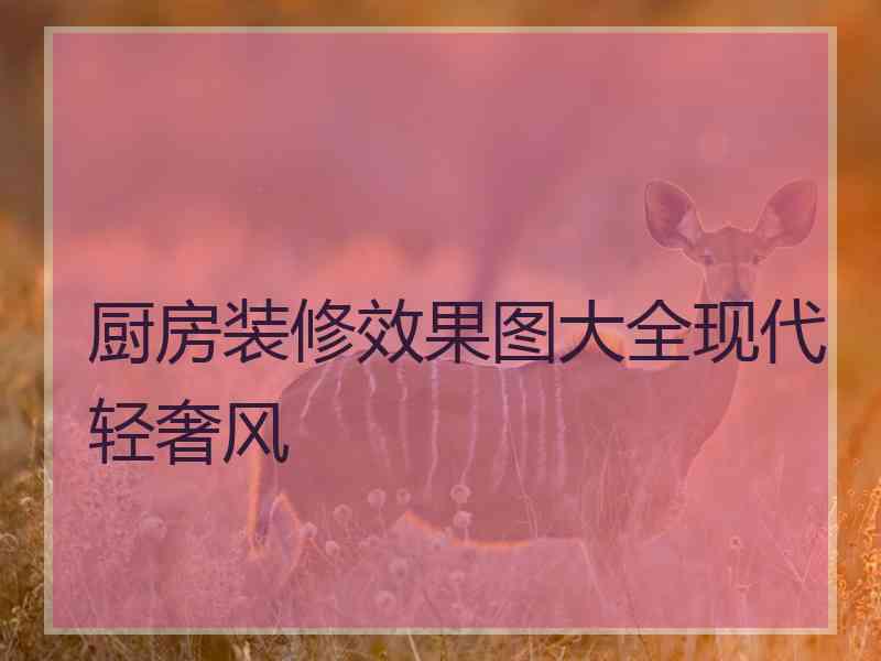 厨房装修效果图大全现代轻奢风