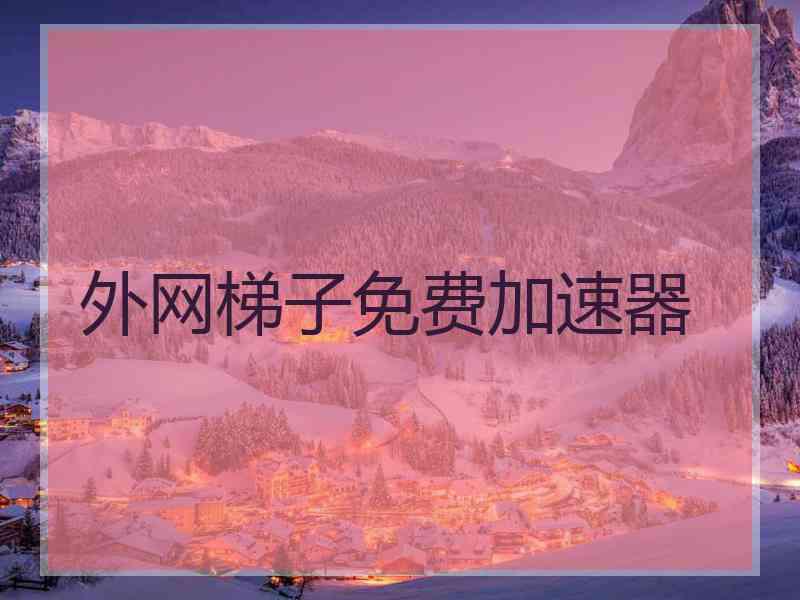 外网梯子免费加速器