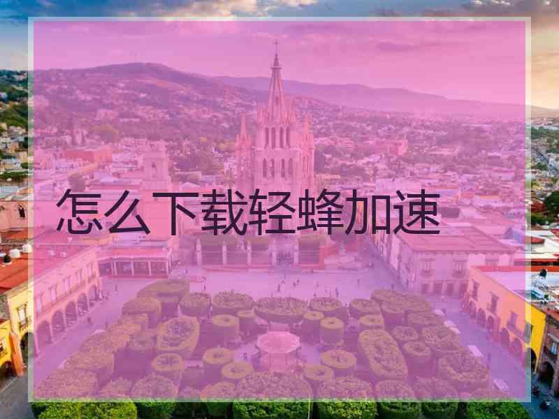 怎么下载轻蜂加速