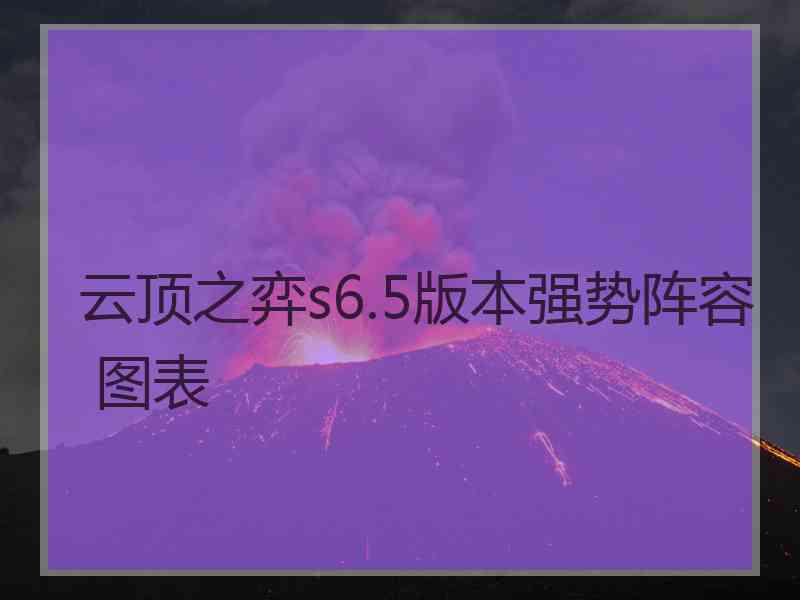 云顶之弈s6.5版本强势阵容 图表