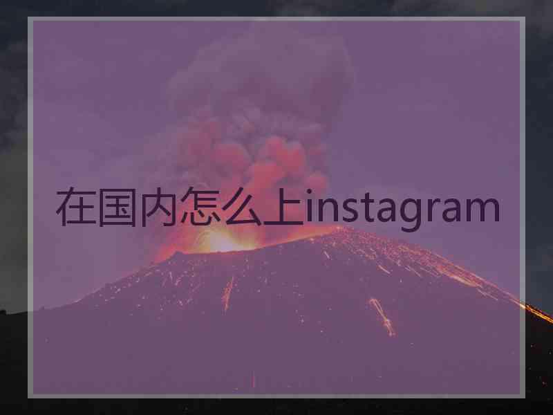 在国内怎么上instagram