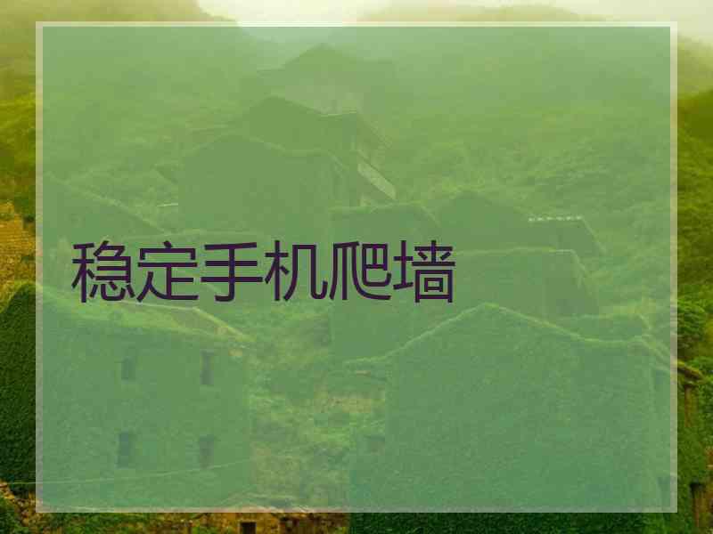 稳定手机爬墙
