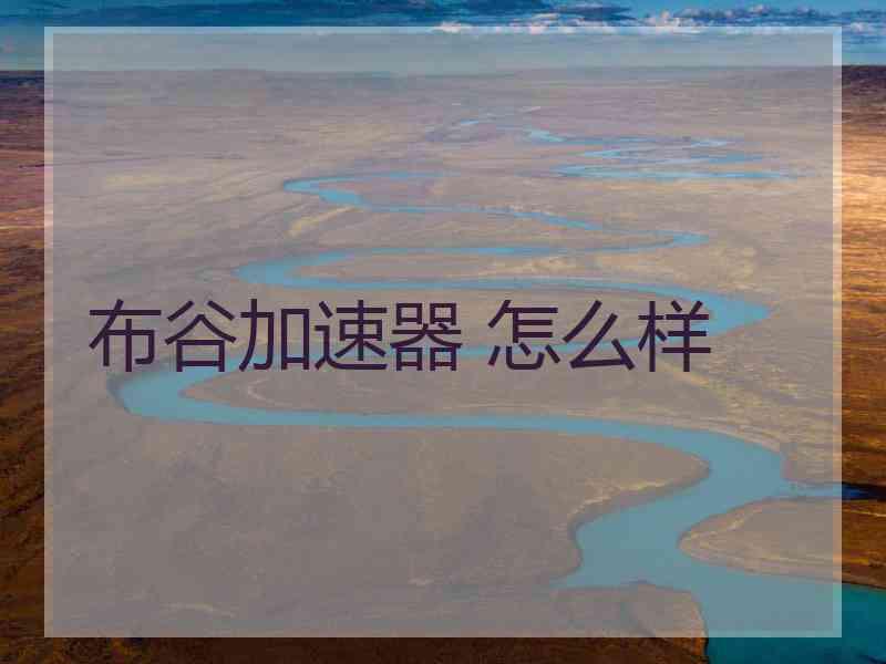 布谷加速器 怎么样