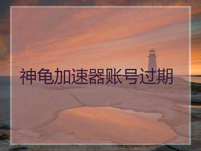 神龟加速器账号过期