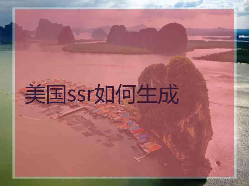 美国ssr如何生成
