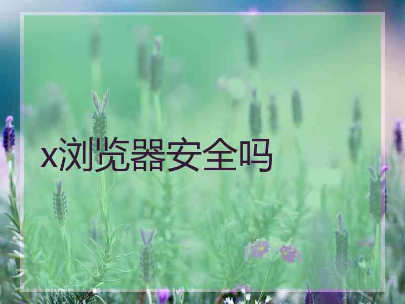 x浏览器安全吗