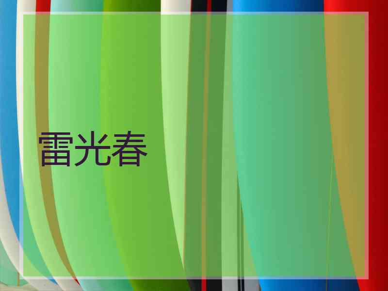 雷光春