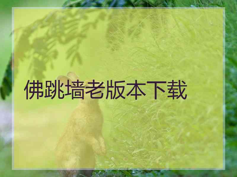佛跳墙老版本下载
