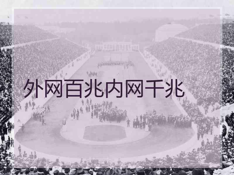 外网百兆内网千兆