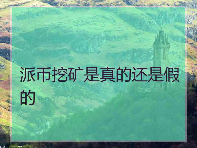 派币挖矿是真的还是假的
