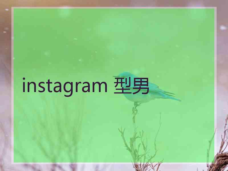 instagram 型男