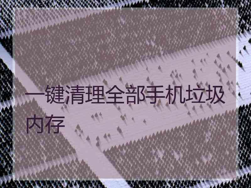 一键清理全部手机垃圾内存