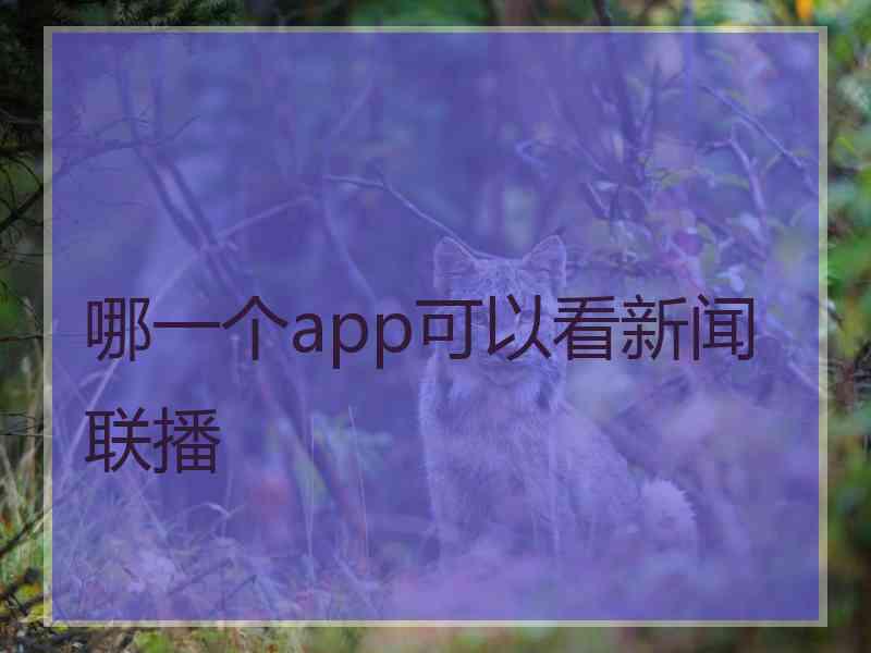 哪一个app可以看新闻联播