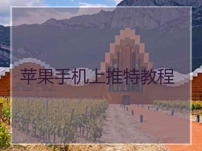 苹果手机上推特教程