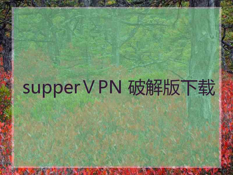 supperⅤPN 破解版下载