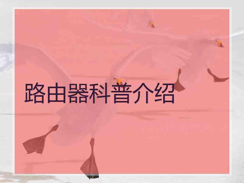 路由器科普介绍