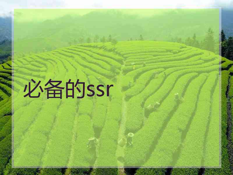 必备的ssr