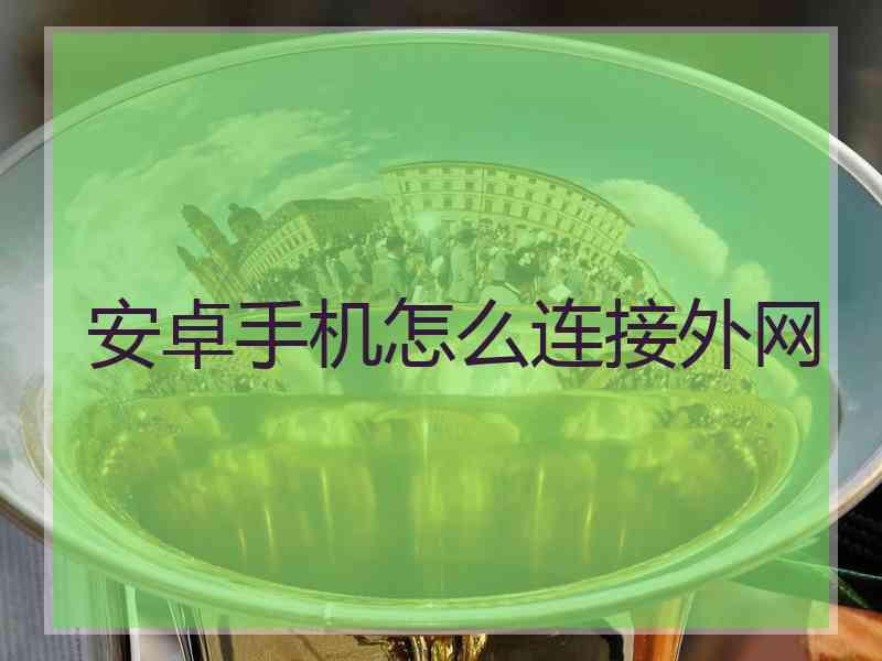 安卓手机怎么连接外网