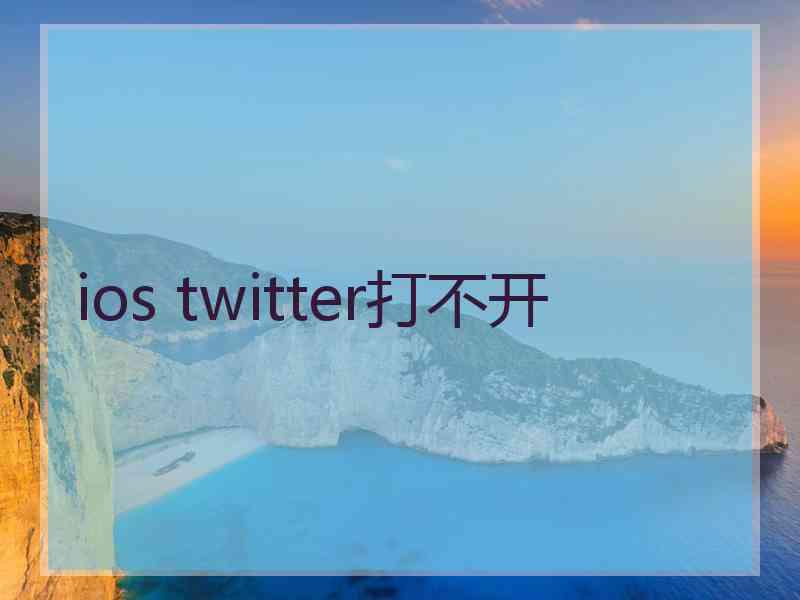 ios twitter打不开