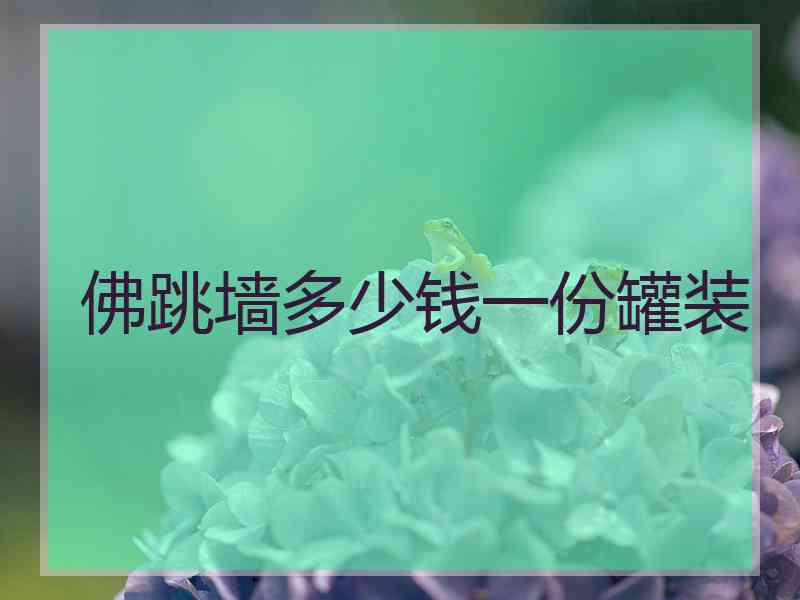 佛跳墙多少钱一份罐装