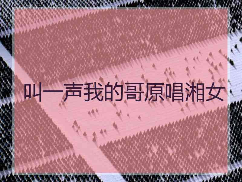叫一声我的哥原唱湘女
