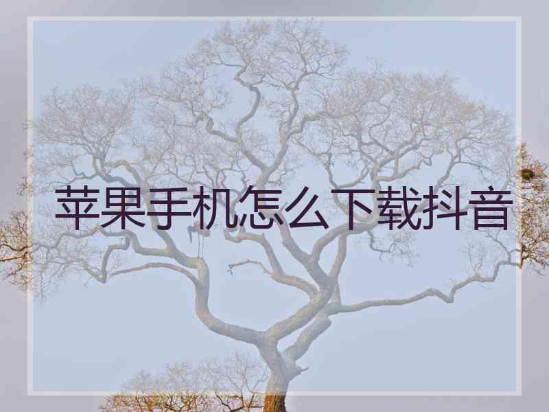 苹果手机怎么下载抖音