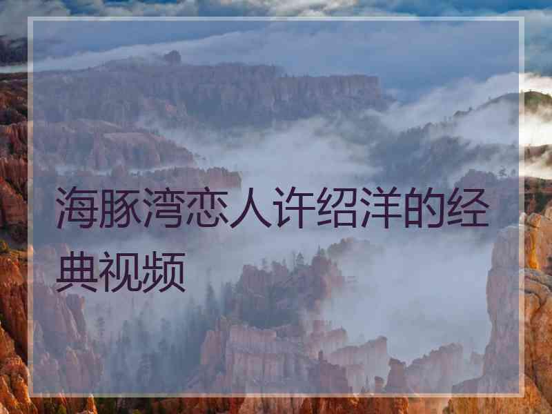海豚湾恋人许绍洋的经典视频