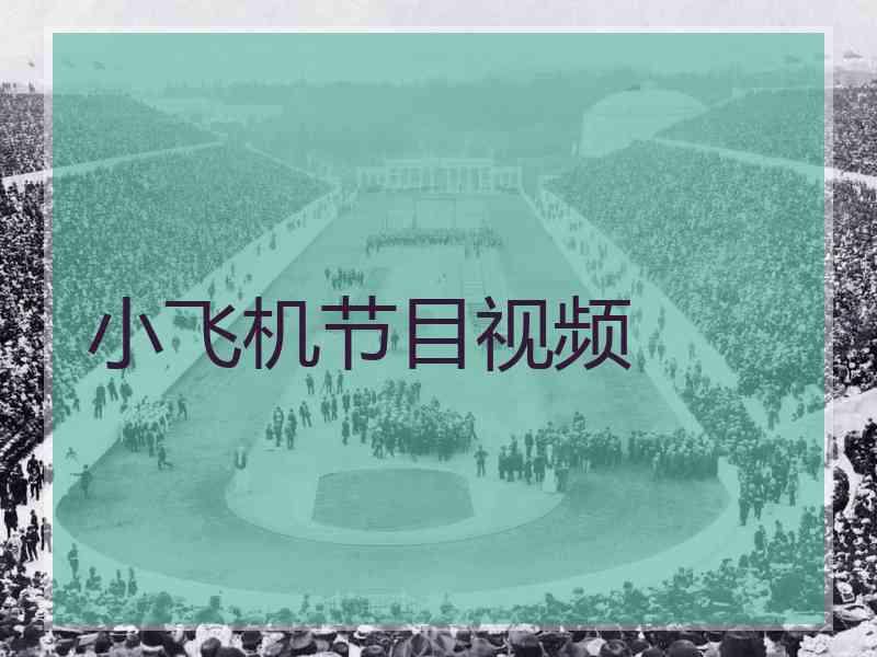 小飞机节目视频