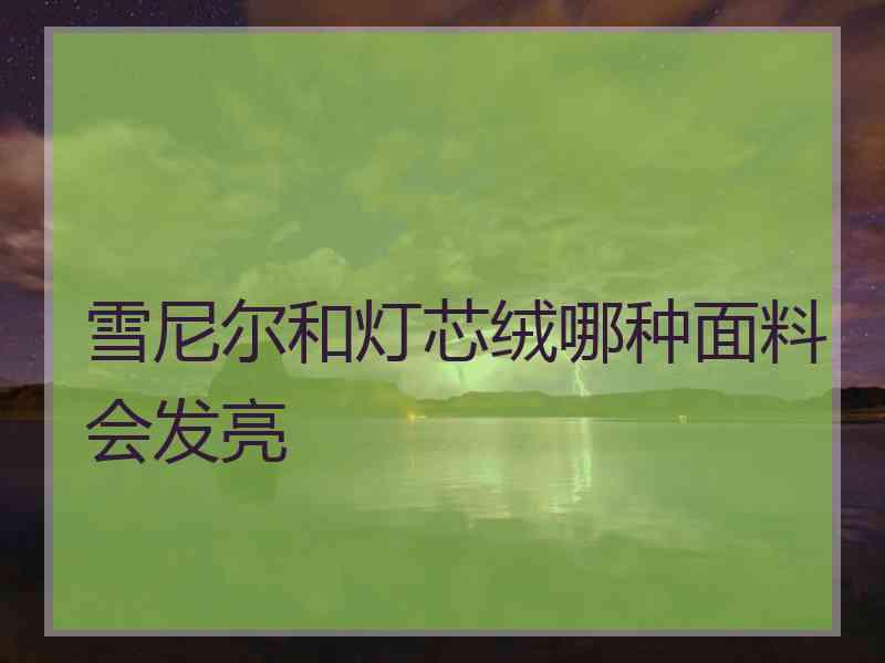 雪尼尔和灯芯绒哪种面料会发亮
