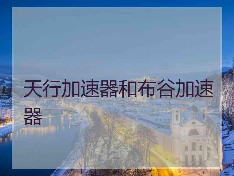 天行加速器和布谷加速器