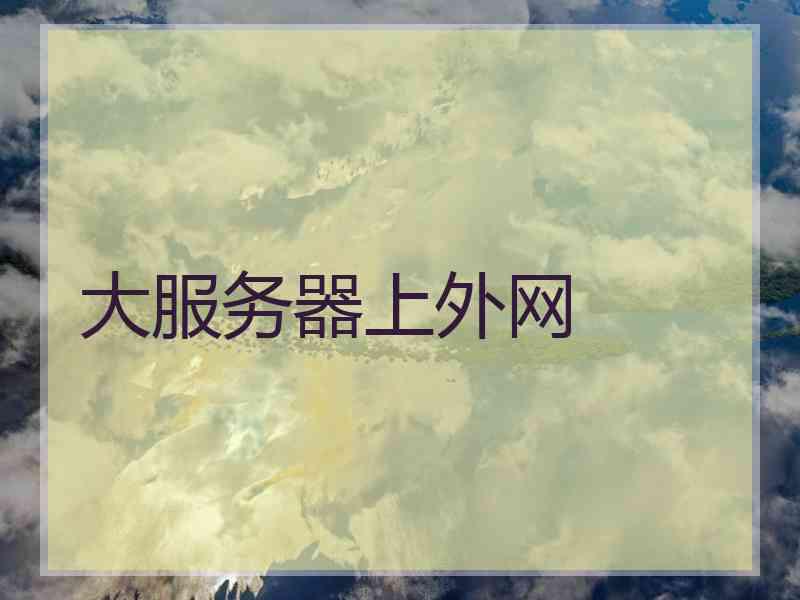 大服务器上外网