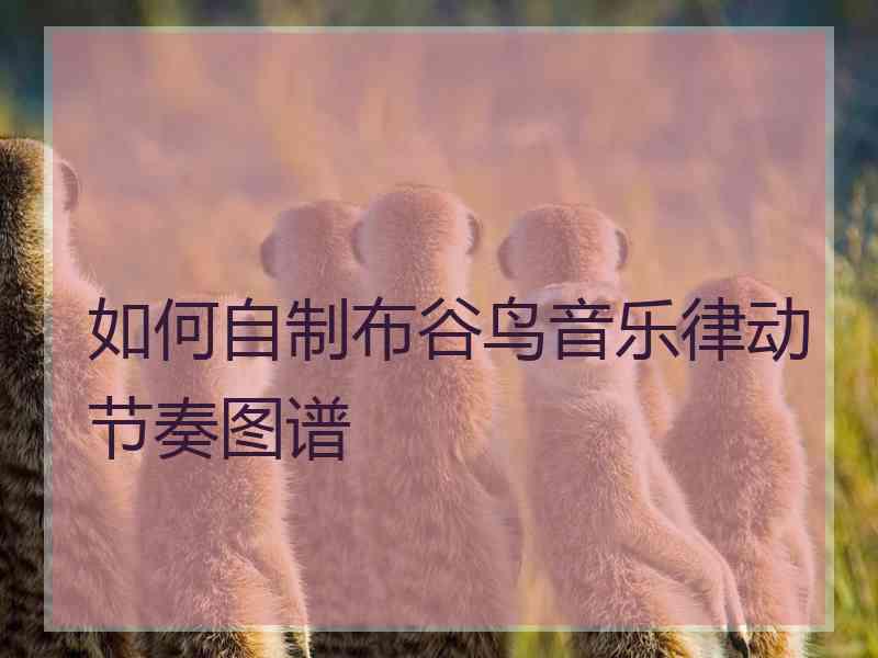 如何自制布谷鸟音乐律动节奏图谱